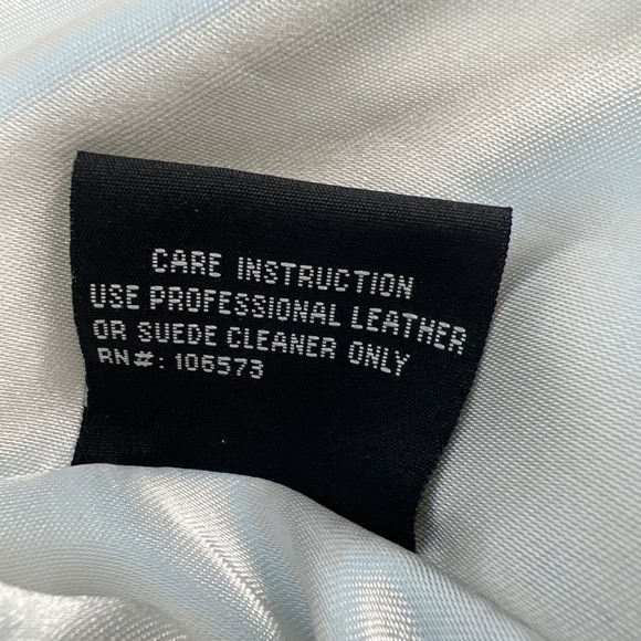 Che-Bella White Quilted Leather Hooded Coat w/ Faux Fur Trim – Women's Large - Picture 11 of 11